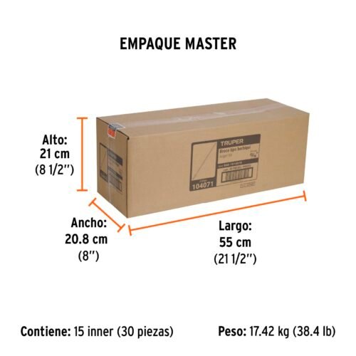 104071 - Broca auger tipo berbiquí 13/16" X 18", TRUPER