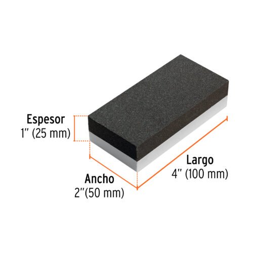 104085 - Piedra para asentar 100 mm, doble grano 150 y 240, TRUPER