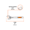 15512 - Llave ajustable (perico) 12" cromada mango de PVC, Truper