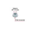 40938 - Bolsa con 50 tuercas flange, 3/8", acero galvanizado, FIERO