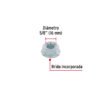40940 40940 - Bolsa con 15 tuercas flange, 5/8", acero galvanizado, FIERO
