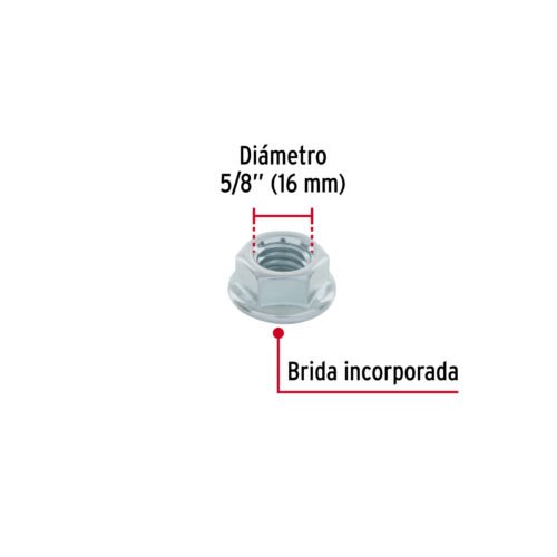 40940 40940 - Bolsa con 15 tuercas flange, 5/8", acero galvanizado, FIERO