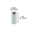 40945 - Bolsa con 5 tuercas cople, 3/8" acero galvanizado , FIERO