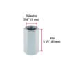 409461 40946 - Bolsa con 5 tuercas cople, 7/16" acero galvanizado , FIERO