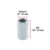409471 40947 - Bolsa con 5 tuercas cople, 1/2" acero galvanizado , FIERO