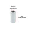 409481 40948 - Bolsa con 5 tuercas cople, 5/8" acero galvanizado , FIERO