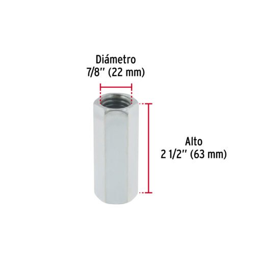 40950 - Bolsa con 2 tuercas cople, 7/8" acero galvanizado , FIERO