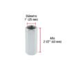 40951 40951 - Bolsa con 2 tuercas cople, 1" acero galvanizado , FIERO