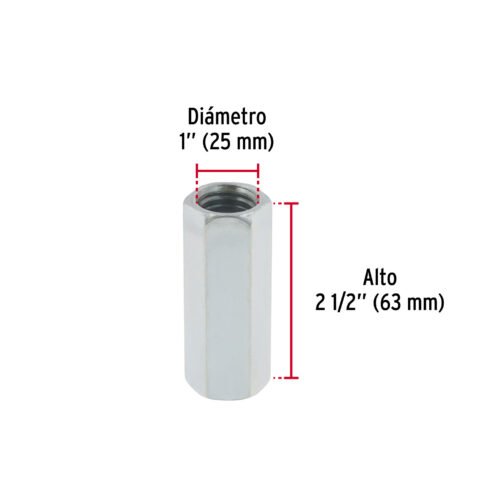 40951 40951 - Bolsa con 2 tuercas cople, 1" acero galvanizado , FIERO