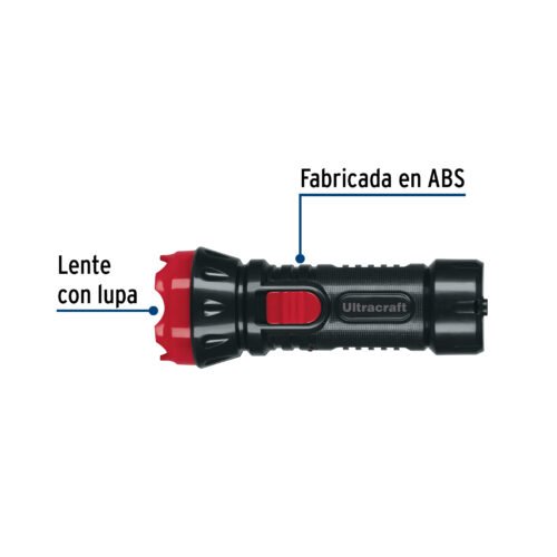 41010 - Linterna plástica de LED, 40 lm, recargable, ULTRACRAFT