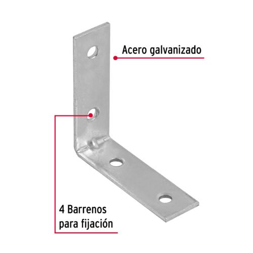 410321 41032 - Bolsa con 24 escuadras esquineras 2" x 2", FIERO