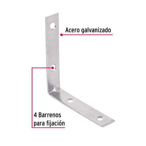 410341 41034 - Bolsa con 24 escuadras esquineras 3" x 3", FIERO