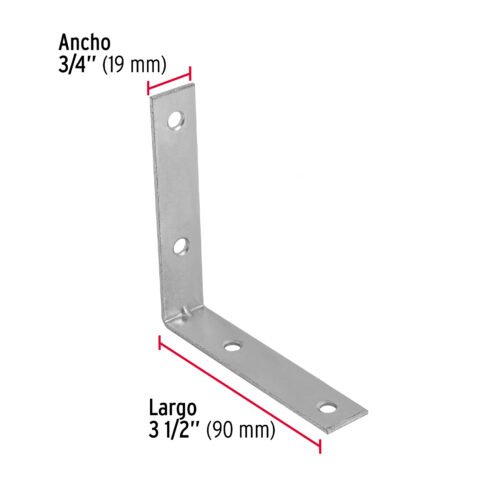 410352 41035 - Bolsa con 24 escuadras esquineras 3-1/2" x 3-1/2", FIERO