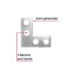 410371 41037 - Bolsa c/24 escuadras planas cantoneras 1" x 1", FIERO