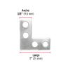 410372 41037 - Bolsa c/24 escuadras planas cantoneras 1" x 1", FIERO