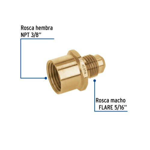 41054 - Niple campana de latón de 5/16" X 3/8", Foset