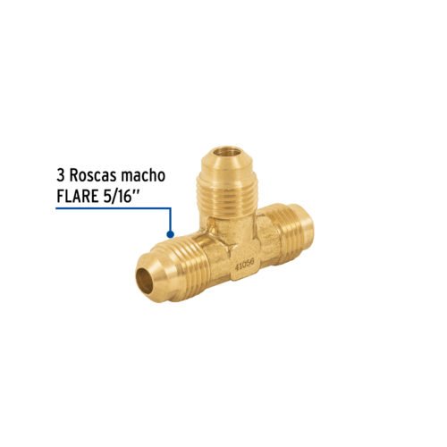 41056 - Tee unión de latón 5/16", Foset