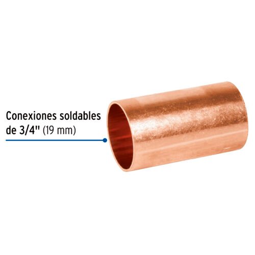 41291 41291 - Cople de cobre 3/4", sin ranura, FOSET
