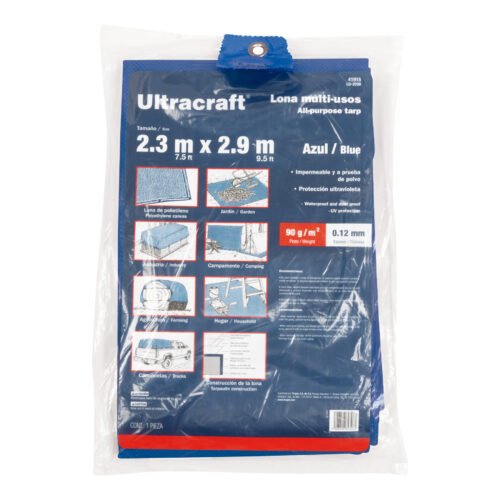 419153 41915 - Lona de polietileno 2 x 3 m, azul, 90 g/m2, ULTRA