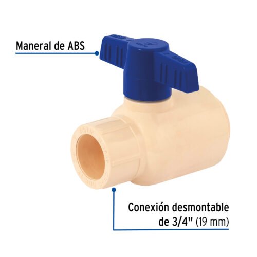 42016 42016 - Válvula de esfera desmontable de CPVC de 3/4", FOSET