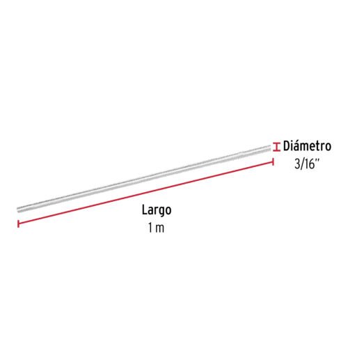 42410 - Varilla roscada de 1 m x 3/16", FIERO