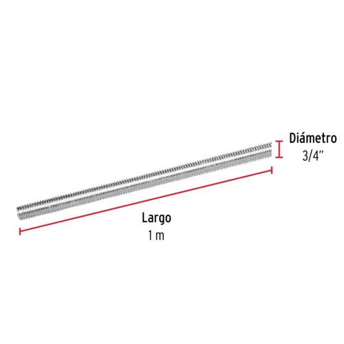 42417 - Varilla roscada de 1 m x 3/4", FIERO