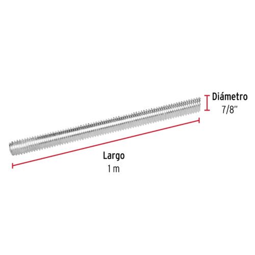42418 - Varilla roscada de 1 m x 7/8", FIERO