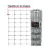 42861 - Rollo malla borreguera, 1.4m x 50m acero galvanizado, 28kg