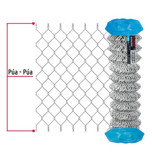 429491 42949 - Rollo malla ciclónica cal.12.5, 1.5x20m, abertura 55mm 39kg