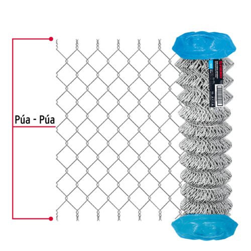 42961 - Rollo malla ciclónica cal.12.5, 2x20m, abertura 69mm 40kg