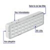 430071 43007 - Lámpara de emergencia de 30 Leds, 220 lm recargable, Volteck