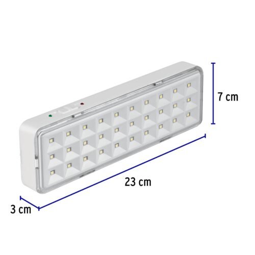 430072 43007 - Lámpara de emergencia de 30 Leds, 220 lm recargable, Volteck