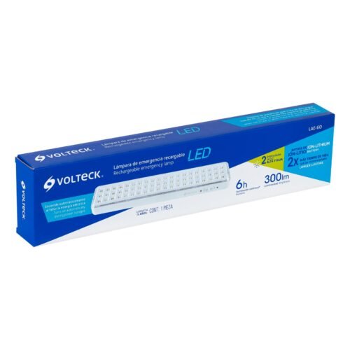 430083 43008 - Lámpara de emergencia de 60 Leds 300 lm recargable, Volteck