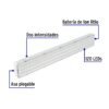 43010 - Lámpara de emergencia de 120 Leds 1000 lm recargable Volteck