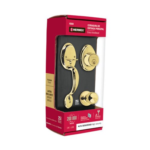 43020 - Jaladera y perilla, Lugo llave-llave, LB, HERMEX