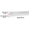430302 43030 - Guardapolvo fijo de 100 cm, aluminio, HERMEX