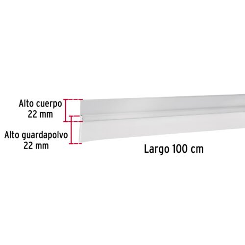 430302 43030 - Guardapolvo fijo de 100 cm, aluminio, HERMEX