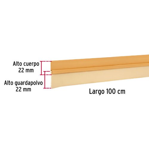 43032 - Guardapolvo fijo de 100 cm, dorado, HERMEX