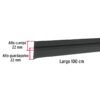 43033 - Guardapolvo fijo de 100 cm, negro, HERMEX