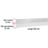 43034 - Guardapolvo fijo de 120 cm, aluminio, HERMEX