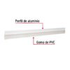 43035 - Guardapolvo fijo de 120 cm, blanco, HERMEX