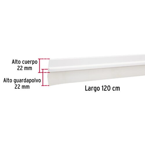 43035 - Guardapolvo fijo de 120 cm, blanco, HERMEX