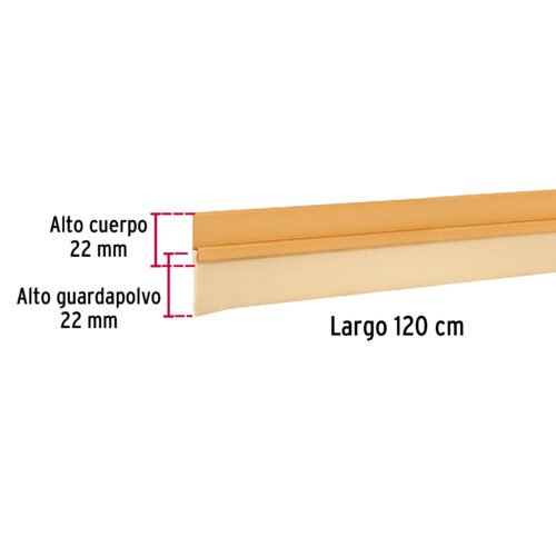 430362 43036 - Guardapolvo fijo de 120 cm, dorado, HERMEX