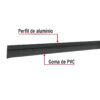 430371 43037 - Guardapolvo fijo de 120 cm, negro, HERMEX