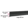 430372 43037 - Guardapolvo fijo de 120 cm, negro, HERMEX
