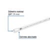 43039 - Tubo de 3/4" PVC hidráulico cédula 40, 3m, 1kg, FOSET