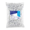 43043 - Bolsa con 500 grapas blancas de 10 mm para cable redondo