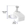 430452 43045 - Bolsa con 500 grapas blancas de 5 X 8.5 mm para cable plano