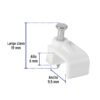 430463 43046 - Bolsa con 500 grapas blancas de 6 x 9.5 mm para cable plano