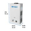 43050 - Calentador instantáneo, 11L, 2 servicios, gas LP, Foset